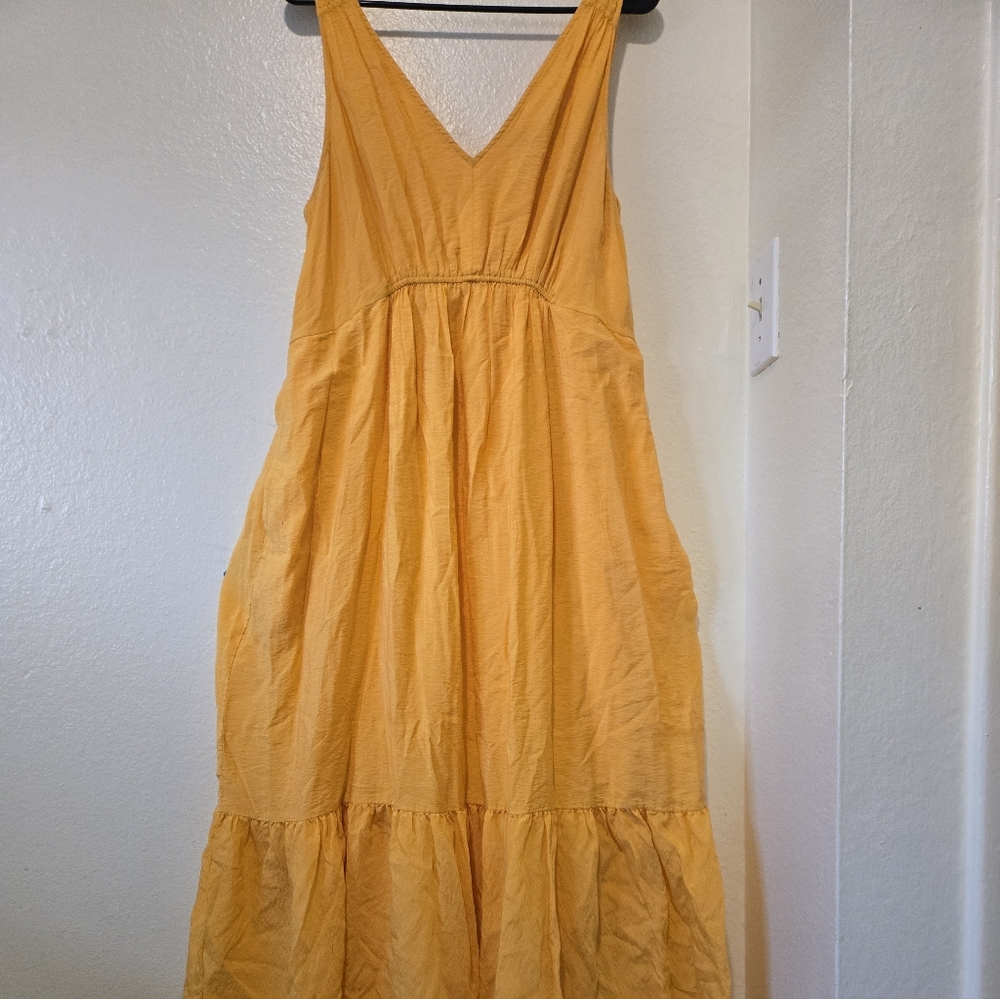 Anthropologie Yellow Sleeveless Dress
